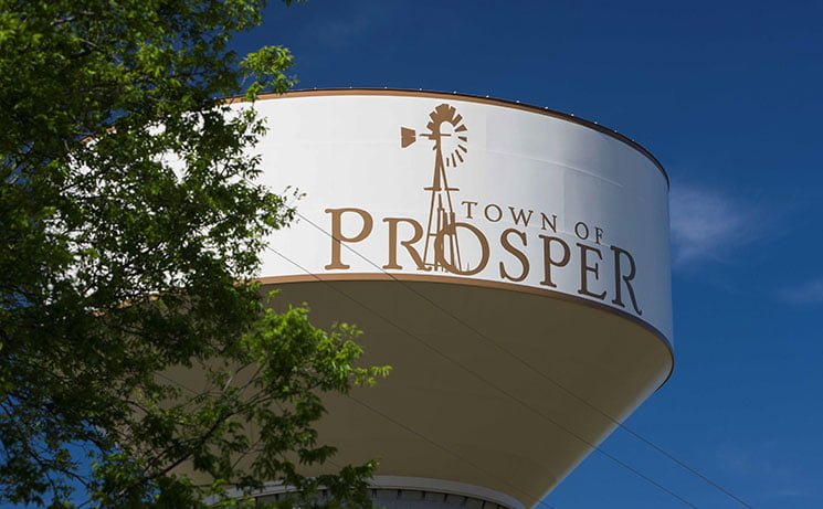 Prosper Texas Water Tower Image